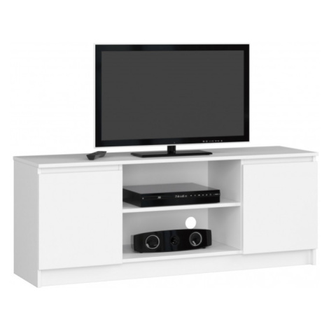 Stolík pod TV RTV 140 2D 1P biely