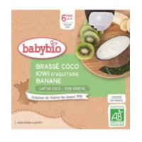 BABYBIO Desiata s kokosovým mliekom - kiwi a banán (4x 85 g)