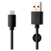 Fixed USB-A/USB-C, 3A, 2m čierny