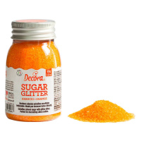 Dekoračný cukor 100 g jemný pomarančový - Decora - Decora