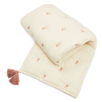 Svetložltá/ružová prešívaná detská deka z Bio bavlny 90x120 cm Bows – Cam Cam Copenhagen