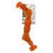 Hračka Dog Fantasy uzol pískací oranžový 2 knôty 35cm