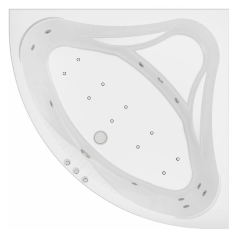 Vaňa s hydromasážou Samar 140/140 systém W10+P10 pneumatické ovládanie AQUA MERCADO