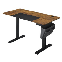 Sconto Pracovný stôl DESK 2 hnedá/čierna