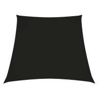 vidaXL Tieniaca plachta, oxford, lichobežníková 3/5x4 m, čierna