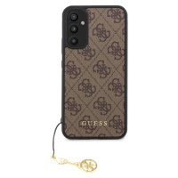 Guess 4G Charms Zadný Kryt pre Samsung Galaxy A34 5G Brown