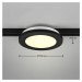LED stropné svietidlo Camillus DUOline, Ø 17 cm, čierne