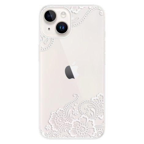 Odolné silikónové puzdro iSaprio - White Lace 02 - iPhone 15 Plus