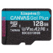 Kingston MicroSDXC karta 128GB Canvas Go! Plus, R:170/W:90MB/s, Class 10, UHS-I, U3, V30, A2