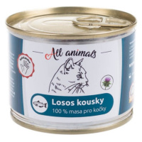 ALL ANIMALS konzerva losos kúsky pre mačky 200 g