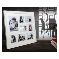 Biely rámček na 8 fotografií Styler Narvik, 51 × 41 cm