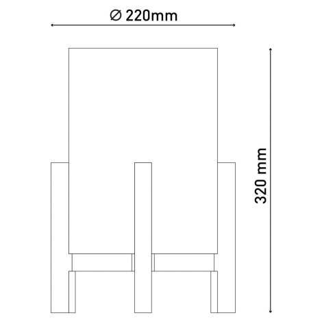 Stolná LED lampa Madita, výška 32 cm, prírodná/látka