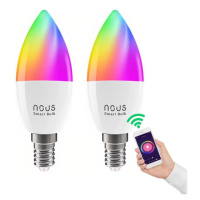 NOUS Smart sada LED žiaroviek E14 4,5W RGB Nous P4/2pack WiFi Tuya