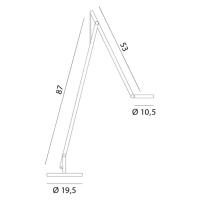 Rotaliana String F1 DTW stojaca lampa čierna Ag