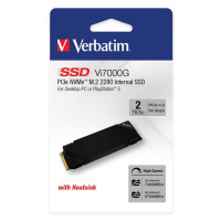 Interní disk SSD Verbatim interní NVMe, 2000GB, GB, Vi7000G M.2, 49368, 7400 MB/s-R, 6700 MB/s-W