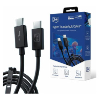 Kábel 3MK Hyper ThunderBolt Cable USB-C/USB-C 1m 240W 5A ()