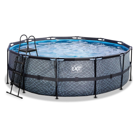Bazén s pieskovou filtráciou Stone pool Exit Toys kruhový oceľová konštrukcia 450*122 cm šedý od