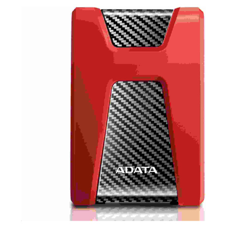 ADATA Externý HDD 2TB USB 3.1 DashDrive Durable HD650, červený (gumový, nárazu odolný)