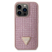 Guess Rhinestones Triangle Metal Logo Apple iPhone 15 Pro Max GUHCP15XHDGTPP Pink