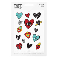 Vodeodolné dočasné tetovačky Srdce TATTonMe mix
