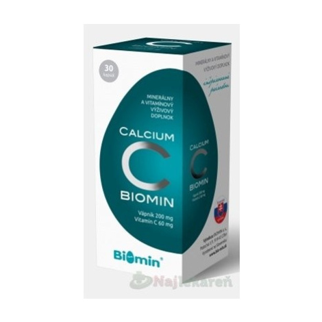 BIOMIN CALCIUM S VITAMÍNOM C, 30 ks