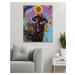 Maľovanie podľa čísel - AFRICKÁ ŽENA SO SLNEČNICOU Rámovanie: vypnuté plátno na rám, Rozmer: 80x
