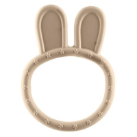 Silikónové hryzátko Rabbit, Sand Beige