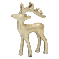 Dekoria Dekorácia Reindeer 11x3x14cm gold, 11 x 3 x 14 cm