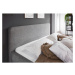 Sivá čalúnená dvojlôžková posteľ s úložným priestorom a roštom 160x200 cm Mattis – Meise Möbel