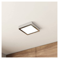 LED stropné svietidlo Fueva 5 IP44 3000K chróm 16x16cm