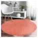 Svetločervený prateľný okrúhly koberec vhodný pre robotické vysávače ø 80 cm Comfort – Mila Home
