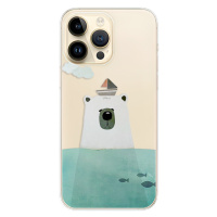 Odolné silikónové puzdro iSaprio - Bear With Boat - iPhone 14 Pro Max