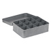Sivá kovová krabica na čaj LABEL51