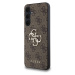 Guess PU 4G Metal Logo Zadný Kryt pre Samsung Galaxy A35 5G Brown