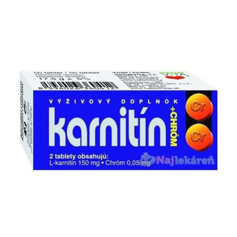 Naturvita Karnitín + Chróm 50 tabliet