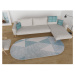 Modrý umývateľný koberec 120x180 cm Oval – Vitaus