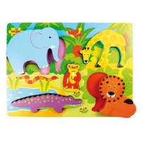 Bigjigs Toys Drevené vkladacie puzzle Safari