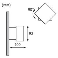 Vonkajšie nástenné svietidlo Paulmann Cybo LED, 2 700 K, 10x10 cm, sivé