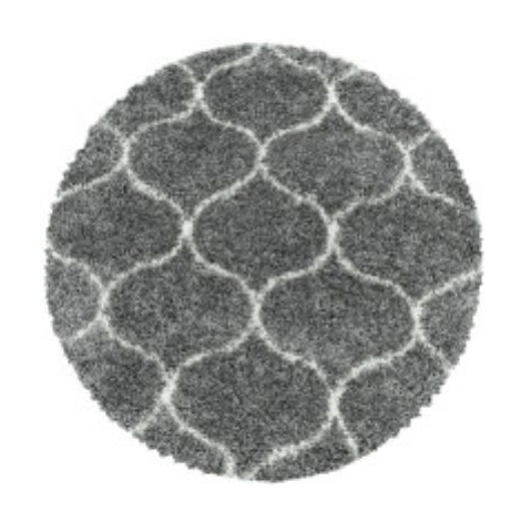 Kusový koberec Salsa Shaggy 3201 grey kruh - 160x160 (průměr) kruh cm Ayyildiz koberce