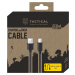 Kábel Tactical Smooth Thread USB/USB-C 2m, Čierny