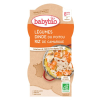 BABYBIO Menu zelenina s morčacím mäsom a ryžou (2x 200 g)