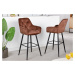 LuxD Dizajnová barová stolička Garold hnedý zamat