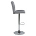Dkton Dizajnová barová stolička Almonzo, svetlosivá / chrómová