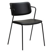 Čierna stolička z imitácie kože DAN-FORM Denmark Zed