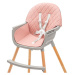 Jedálenská stolička Baby Mix Freja wooden dusty pink