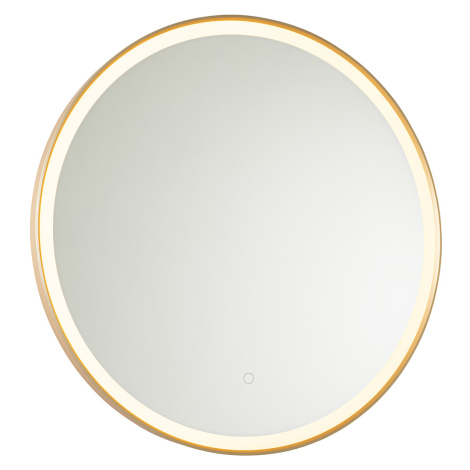 Kúpeľňové zrkadlo zlaté 70 cm vrátane LED s dotykovým stmievačom - Miral QAZQA