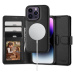 Apple iPhone 15 Pro Max, Puzdro s bočným otváraním, stojan, s magnetickým zapínaním, odnímateľné