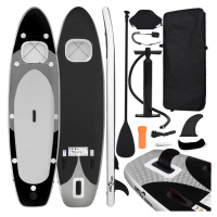 vidaXL Nafukovací Stand up paddleboard čierny 330x76x10 cm