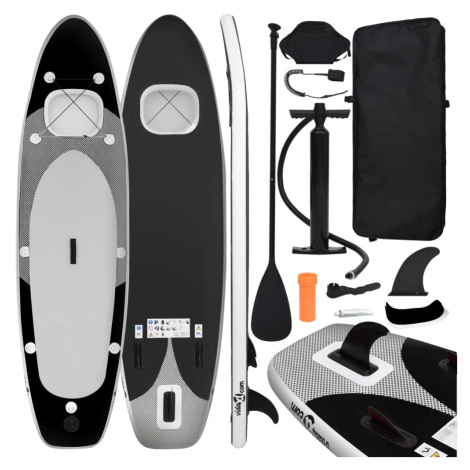 vidaXL Nafukovací Stand up paddleboard čierny 330x76x10 cm