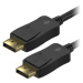 Video kábel DisplayPort(male) na DisplayPort(male), 2m,čierna